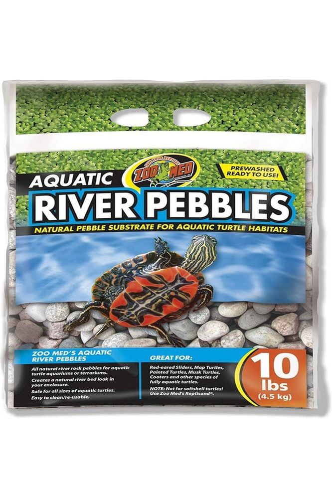 Zoo Med Aquatic River Pebbles for Aquatic Turtle Habitat - 10 LB.