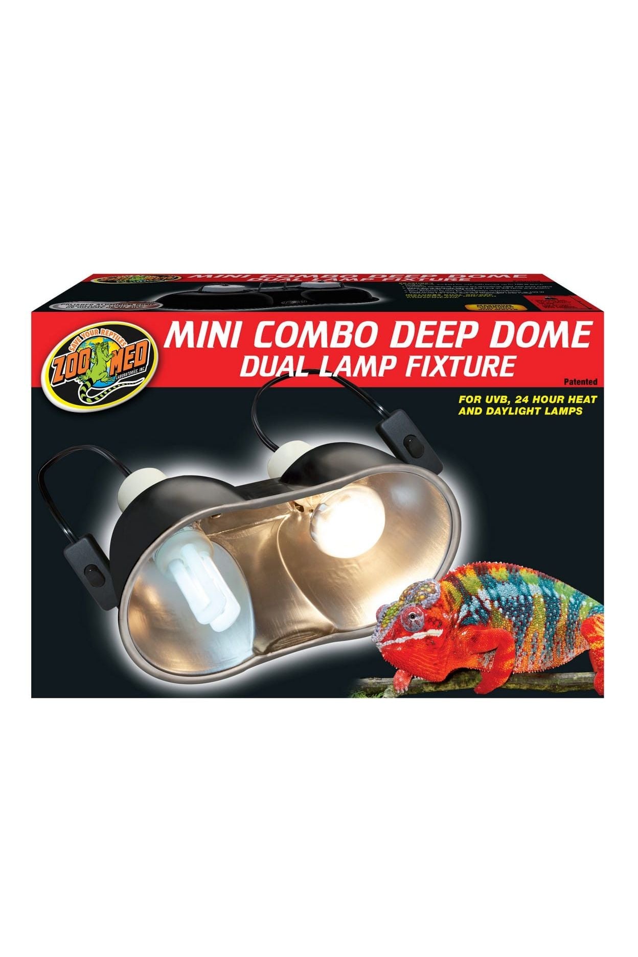 Zoo Med Combo Deep Dome Dual Lamp Fixture