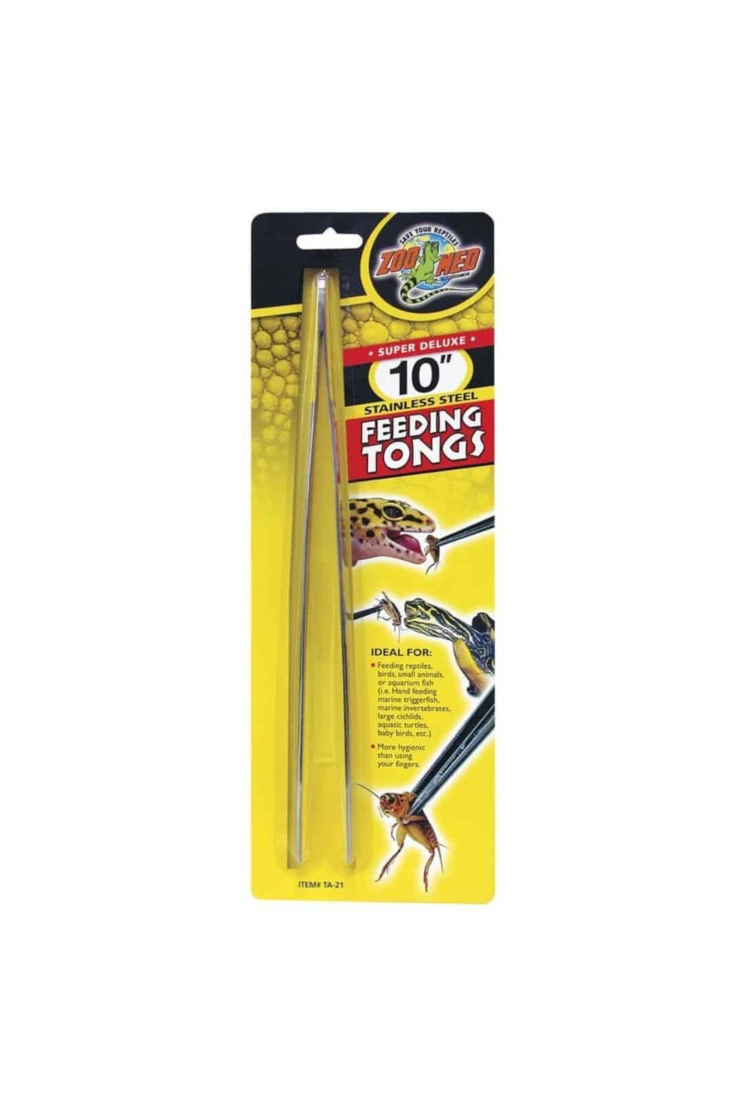 Zoo Med Stainless Steel Feeding Tongs - 10 Inch
