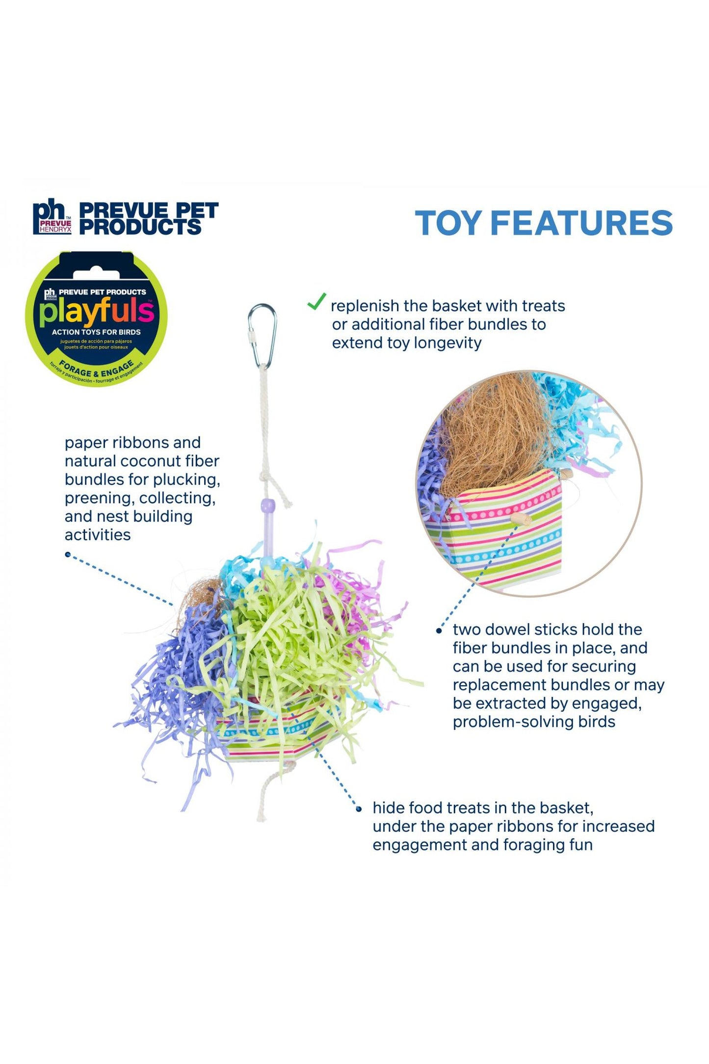 Prevue Pet Basket Banquet Bird Toy