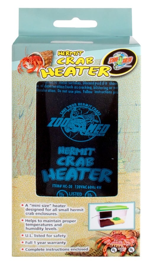 Zoo Med Hermit Crab Heater - 4 Watt - Black