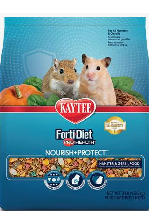 KAYTEE - Forti-Diet Pro Health Nourish+Protect Hamster & Gerbil Food, 3-lb bag