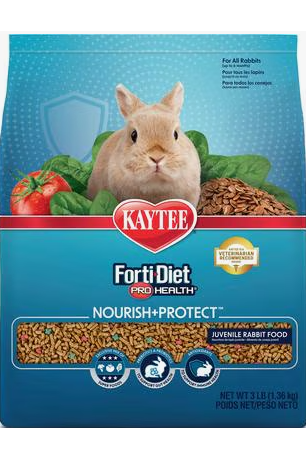 KAYTEE - Forti-Diet Pro Health Nourish+Protect Juvenile Rabbit Food, 3-lb bag