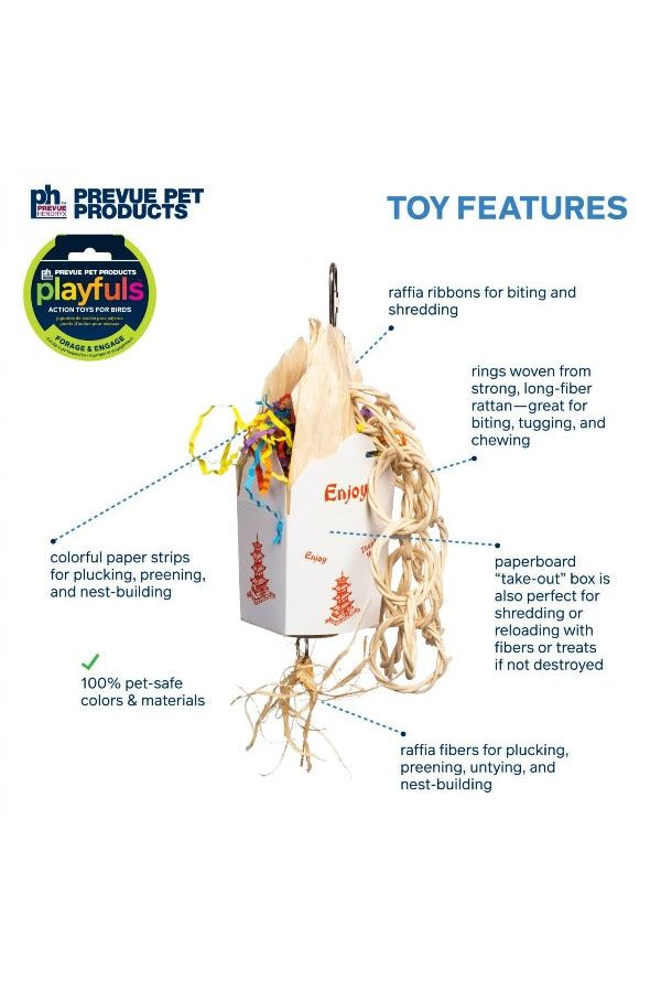 Prevue Pet Takeout Bird Toy - 5.5x3x8.5
