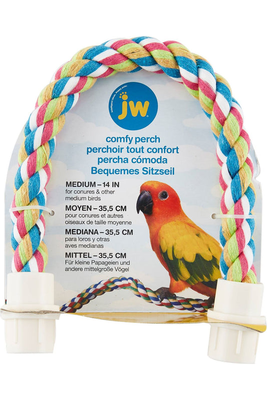 JW Comfy Perch - Flexible Cable Perch For Birds - Rope Perch