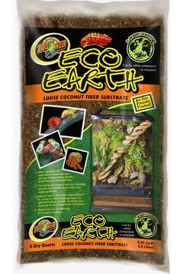 ZOO MED- Eco Earth Loose Coconut Fiber Reptile Substrate, 8-qt bag