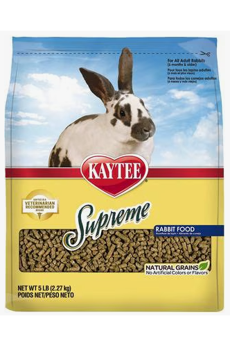KAYTEE - Supreme Fortified Daily Diet Rabbit Food, 5-lb bag