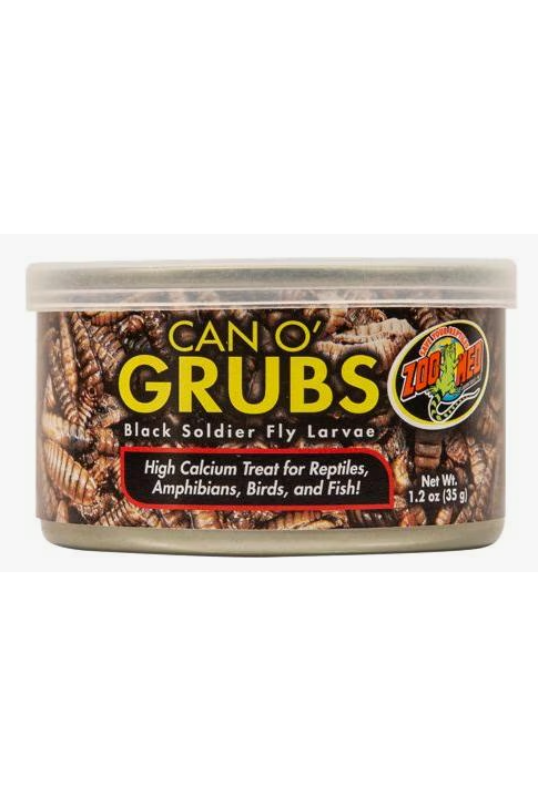 ZOO MED- Can O Grubs Reptile Food - Black Soldier Fly Larvae 1.2oz